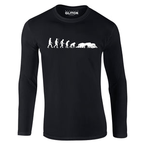 Reality Glitch Evolution of Rugby Mens T-Shirt - Long Sleeve