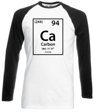 Reality Glitch Carbon Element Periodic Table Mens Baseball Shirt - Long Sleeve