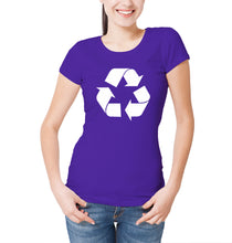 Reality Glitch Recycling Symbol Womens T-Shirt