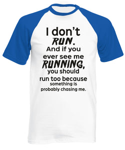 Reality Glitch I Don't Run Mens Baseball Shirt