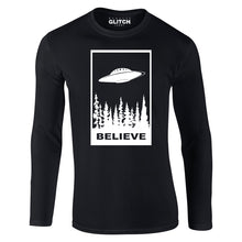 Reality Glitch Believe in UFOs Mens T-Shirt - Long Sleeve