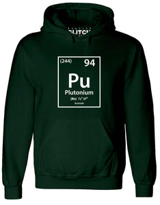 Reality Glitch Plutonium Element Periodic Table Mens Hoodie