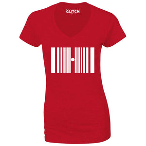 Reality Glitch Doppler Effect Womens T-Shirt - V-Neck