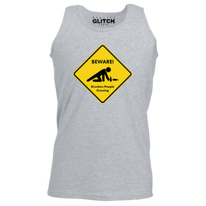 Reality Glitch Beware Drunk People Crossing Mens Vest