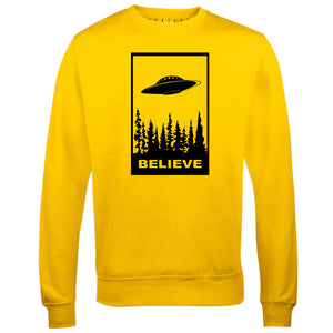 Reality Glitch Believe in UFOs Mens Sweatshirt