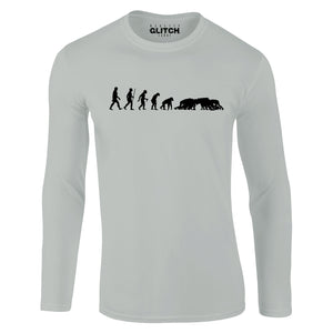 Reality Glitch Evolution of Rugby Mens T-Shirt - Long Sleeve