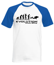 Reality Glitch Evolution of Scuba Diving Mens Baseball Shirt