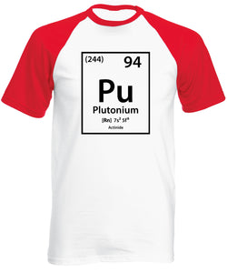 Reality Glitch Plutonium Element Periodic Table Mens Baseball Shirt