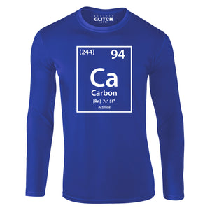 Reality Glitch Carbon Element Periodic Table Mens T-Shirt - Long Sleeve