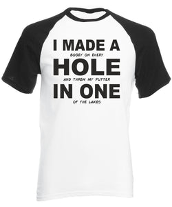 Reality Glitch I Made a Hole In One Mens Baseball Shirt