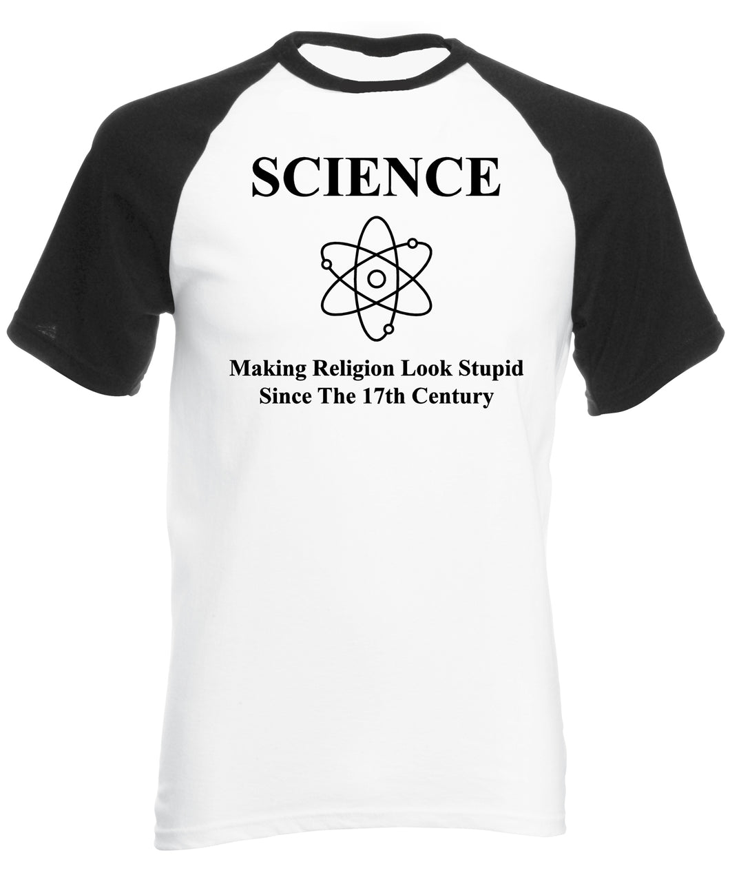 Reality Glitch Science Making Religion Look Stupid Mens Baseball Shirt