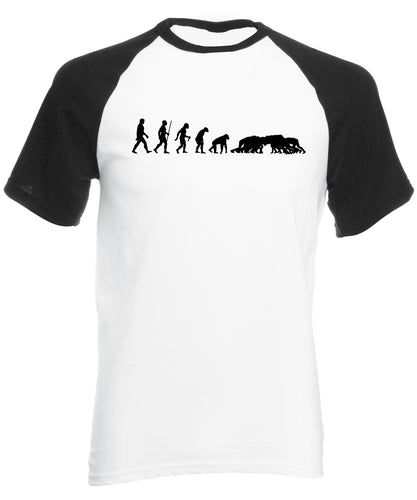 Reality Glitch Evolution of Rugby Mens Baseball Shirt