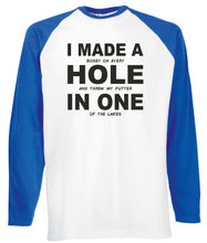 Reality Glitch I Made a Hole In One Mens Baseball Shirt - Long Sleeve