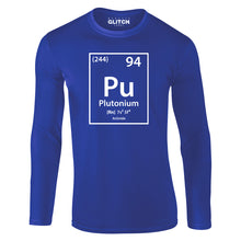 Reality Glitch Plutonium Element Periodic Table Mens T-Shirt - Long Sleeve