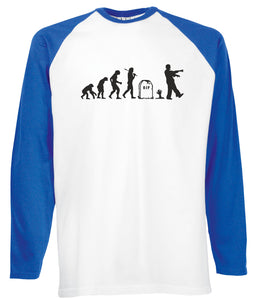 Reality Glitch Evolution of Zombies Mens Baseball Shirt - Long Sleeve