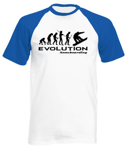 Reality Glitch Evolution of Snowboarding Mens Baseball Shirt