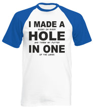 Reality Glitch I Made a Hole In One Mens Baseball Shirt