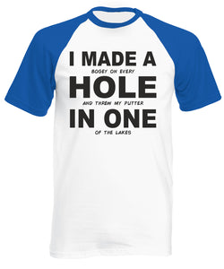 Reality Glitch I Made a Hole In One Mens Baseball Shirt