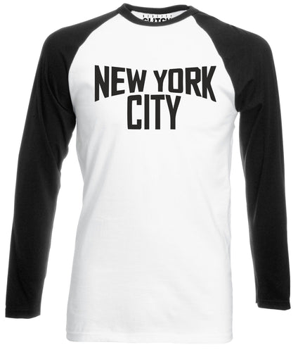 Reality Glitch New York City Mens Baseball Shirt - Long Sleeve