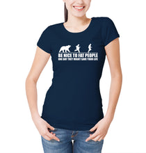 Reality Glitch Be Nice to Fat People Womens T-Shirt