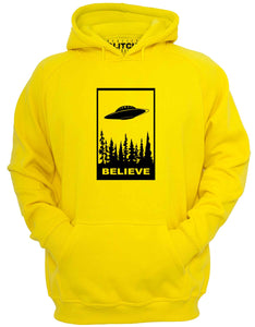 Reality Glitch Believe in UFOs Mens Hoodie