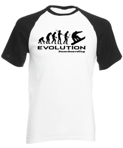 Reality Glitch Evolution of Snowboarding Mens Baseball Shirt