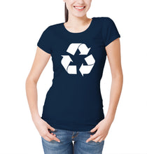 Reality Glitch Recycling Symbol Womens T-Shirt