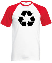 Reality Glitch Recycling Symbol Mens Baseball Shirt