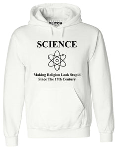 Reality Glitch Science Making Religion Look Stupid Mens Hoodie