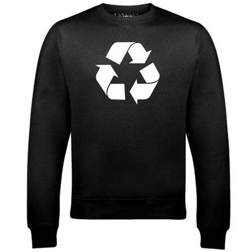 Reality Glitch Recycling Symbol Mens Sweatshirt