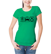 Reality Glitch Eat Sleep Respawn Womens T-Shirt