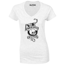 Reality Glitch Bring Me Coffee Womens T-Shirt - V-Neck