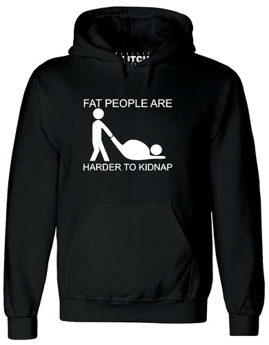 Reality Glitch Fat People Are Harder to Kidnap Mens Hoodie
