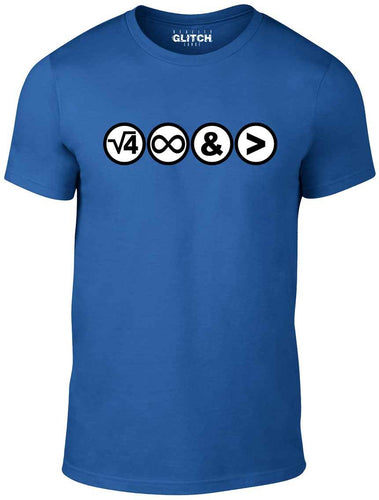 Men's Royal Blue T-Shirt With a 2 Infinity and Beyond Scientific equation  Printed Design