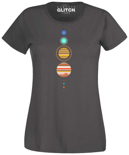 Women's Simple Solar System T-Shirt