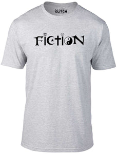 Men's Grey T-Shirt With a  Fiction  Printed Design