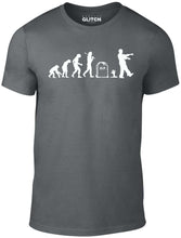 Men's Dark Grey T-shirt With a zombie evolution Printed Design
