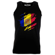 Reality Glitch Torn Andorra Flag Mens Vest