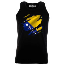 Reality Glitch Torn Bosnia Flag Mens Vest