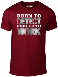 Men's Burgundy T-shirt With a  Printed Design