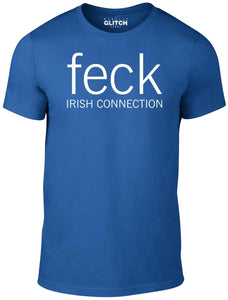 Men's Royal Blue T-Shirt With a  Feck Irish Connection  Printed Design