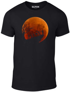 Men's Black T-shirt With a Bloodied Zombie Printed Design