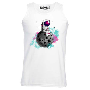 Reality Glitch Spaceman Moon Mens Vest