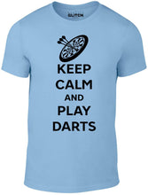 Men's Sky Blue T-shirt With a Dart Board Printed Design