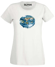 Reality Glitch Flat Earth Waterfall Womens T-Shirt