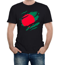 Reality Glitch Torn Bangladesh Flag Mens T-Shirt