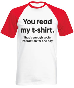 Men's White/Red T-shirt With a funny slogan Printed Design