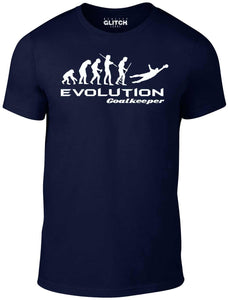 Men's Irish Green T-Shirt With a  Evolution of Goalkeeper  Printed Design