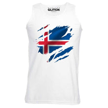 Reality Glitch Torn Iceland Flag Mens Vest