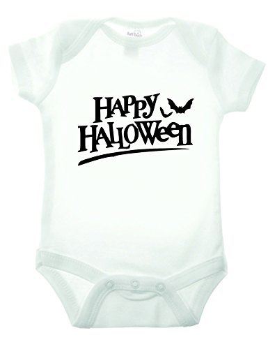 Happy Halloween Bat Short Sleeve Babygrow